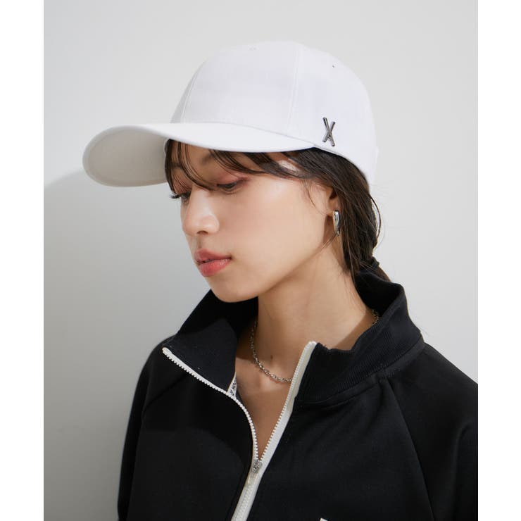 ホワイト(10) | 【BARZAR】 STUD LOGO OVER FIT BALL CAP | VIS 