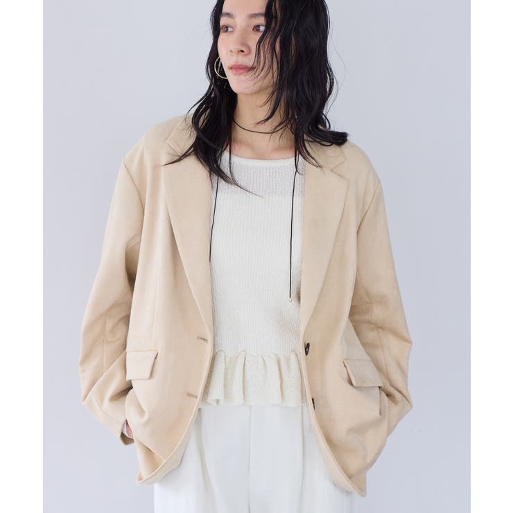 ベージュ系(28) | オーバースエードテーラードジャケット | VIS 