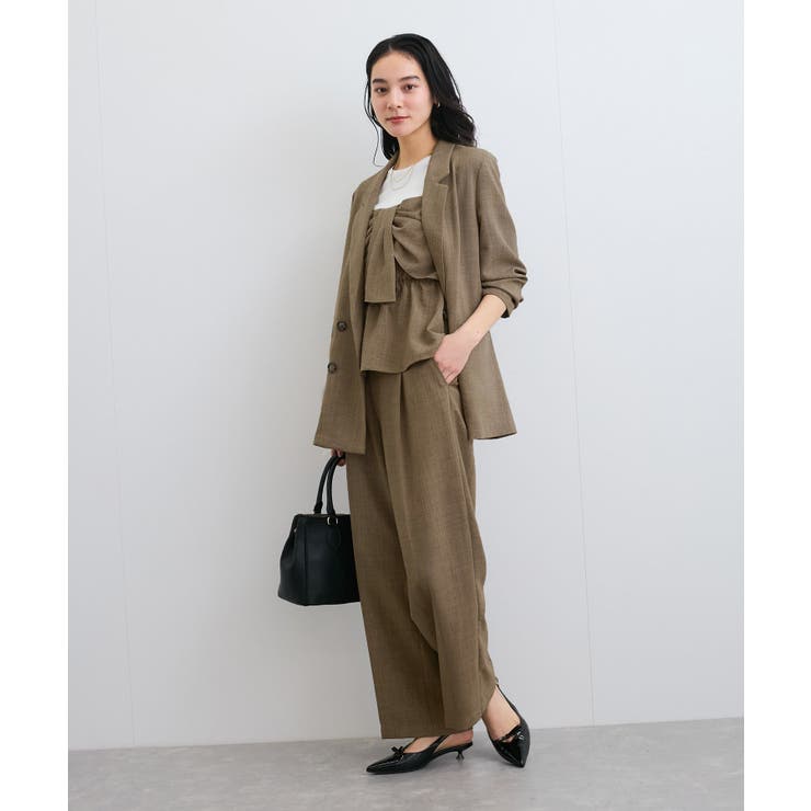VIS リネンライク リラックス ジャケット issal4 🏷️【美easy】リネンライクリラックスジャケット ¥7,909