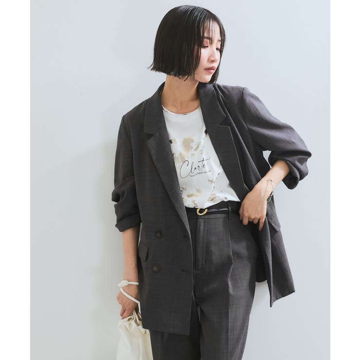 チャコール(06) | 【美easy】リラックスジャケット【接触冷感/洗える】【セットアップ対応】 | VIS 