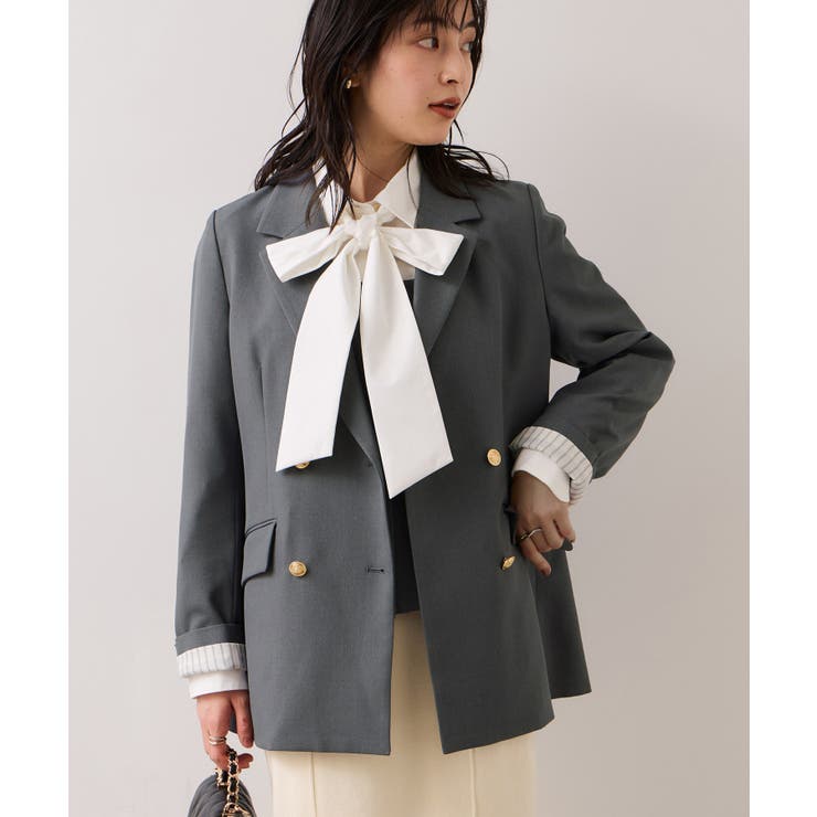 グレー(07) | 【美easy】コンフォート金ボタンジャケット イージーケア UVケア | VIS 