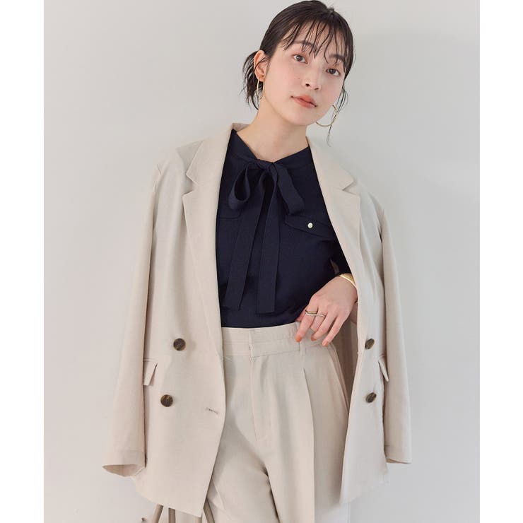 美easyリネンライクテーラードジャケット イージーケア 接触冷感 | VIS  | 詳細画像14 