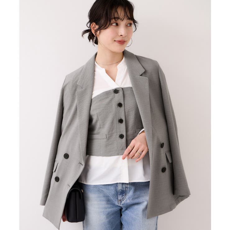 美easyリネンライクテーラードジャケット イージーケア 接触冷感 | VIS  | 詳細画像35 