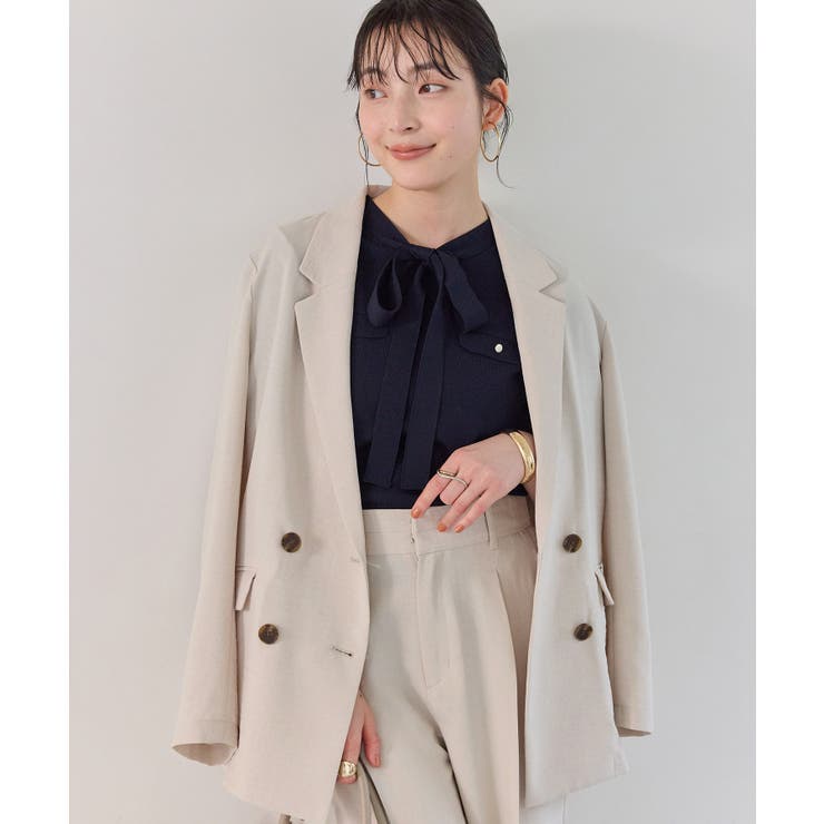 キナリ(16) | 美easyリネンライクテーラードジャケット イージーケア 接触冷感 | VIS 