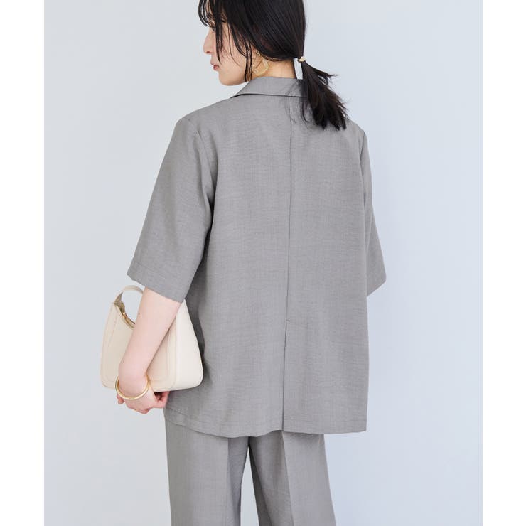 美easyリネンライクハーフスリーブダブルジャケット イージーケア 接触冷感 | VIS  | 詳細画像11 