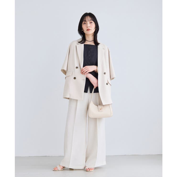 美easyリネンライクハーフスリーブダブルジャケット イージーケア 接触冷感 | VIS  | 詳細画像15 