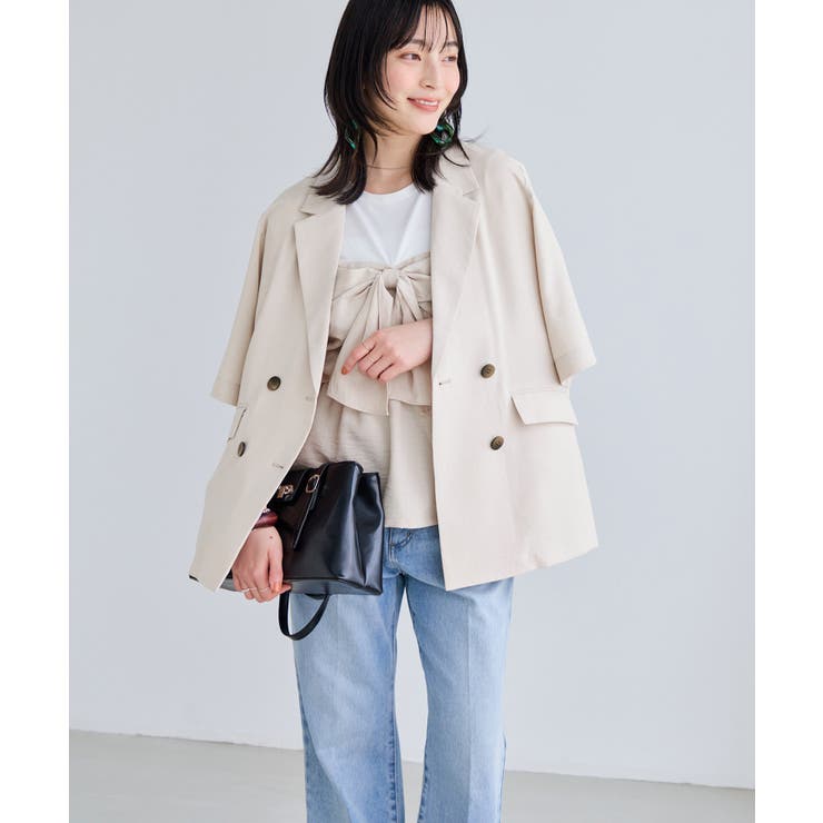 美easyリネンライクハーフスリーブダブルジャケット イージーケア 接触冷感 | VIS  | 詳細画像19 