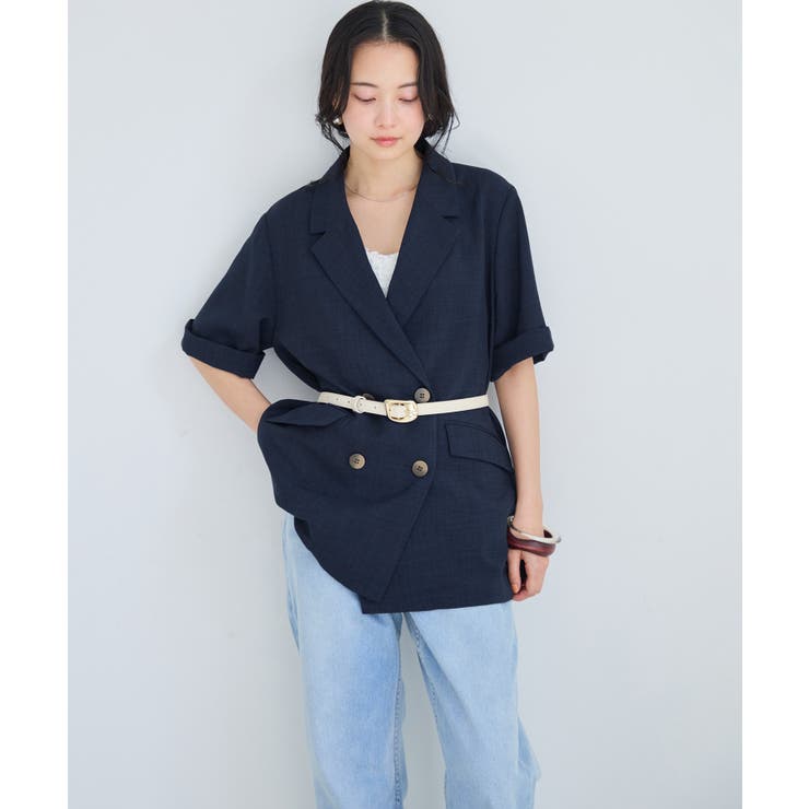 美easyリネンライクハーフスリーブダブルジャケット イージーケア 接触冷感 | VIS  | 詳細画像26 