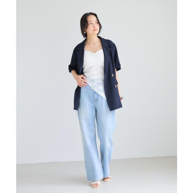 美easyリネンライクハーフスリーブダブルジャケット イージーケア 接触冷感 | VIS  | 詳細画像27 