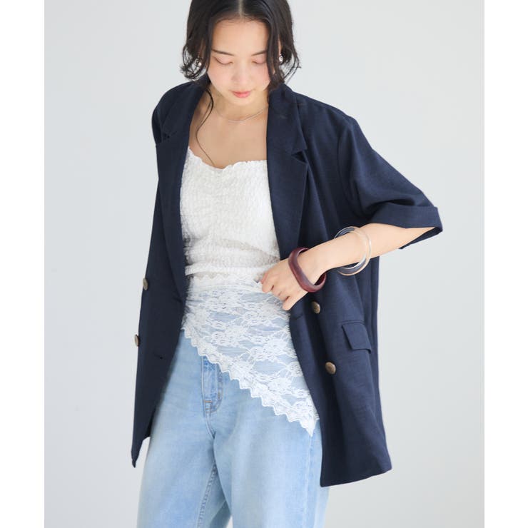 美easyリネンライクハーフスリーブダブルジャケット イージーケア 接触冷感 | VIS  | 詳細画像28 