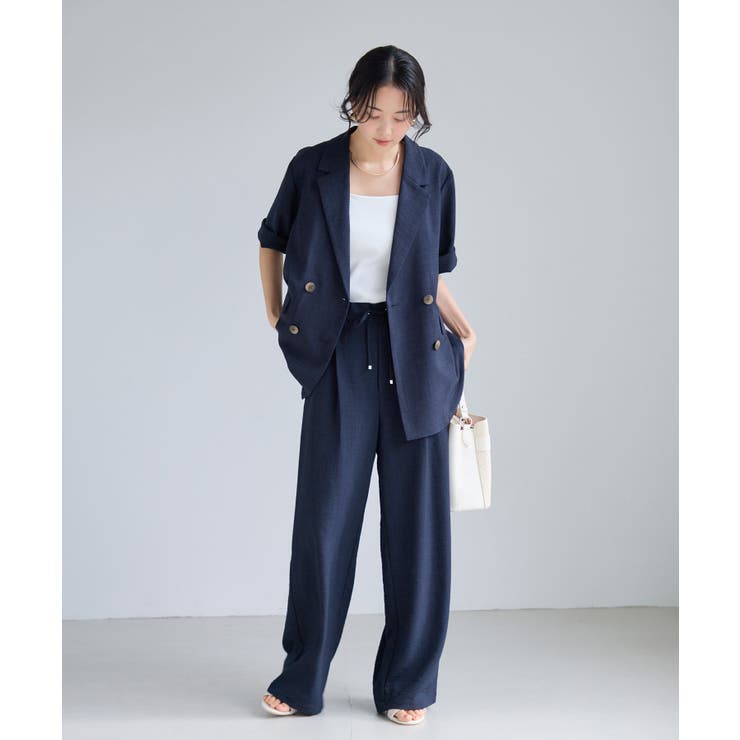 美easyリネンライクハーフスリーブダブルジャケット イージーケア 接触冷感 | VIS  | 詳細画像31 