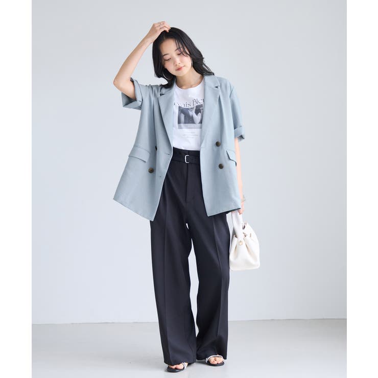 美easyリネンライクハーフスリーブダブルジャケット イージーケア 接触冷感 | VIS  | 詳細画像32 