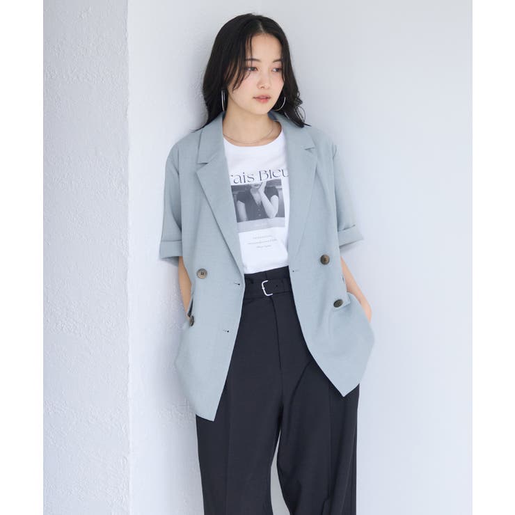 美easyリネンライクハーフスリーブダブルジャケット イージーケア 接触冷感 | VIS  | 詳細画像33 