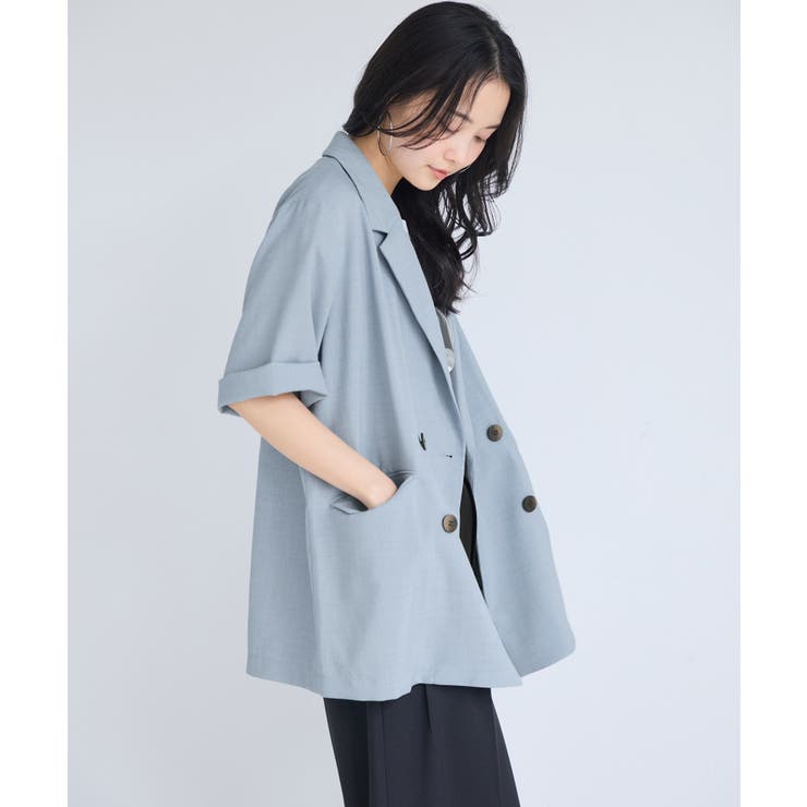 美easyリネンライクハーフスリーブダブルジャケット イージーケア 接触冷感 | VIS  | 詳細画像34 