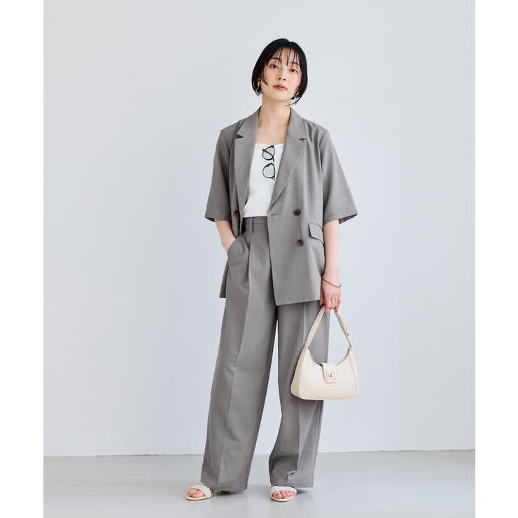 美easyリネンライクハーフスリーブダブルジャケット イージーケア 接触冷感 | VIS  | 詳細画像7 