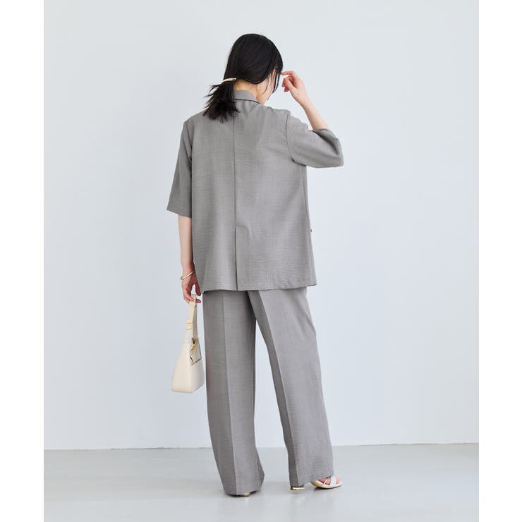 美easyリネンライクハーフスリーブダブルジャケット イージーケア 接触冷感 | VIS  | 詳細画像8 