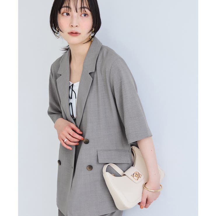 美easyリネンライクハーフスリーブダブルジャケット イージーケア 接触冷感 | VIS  | 詳細画像9 