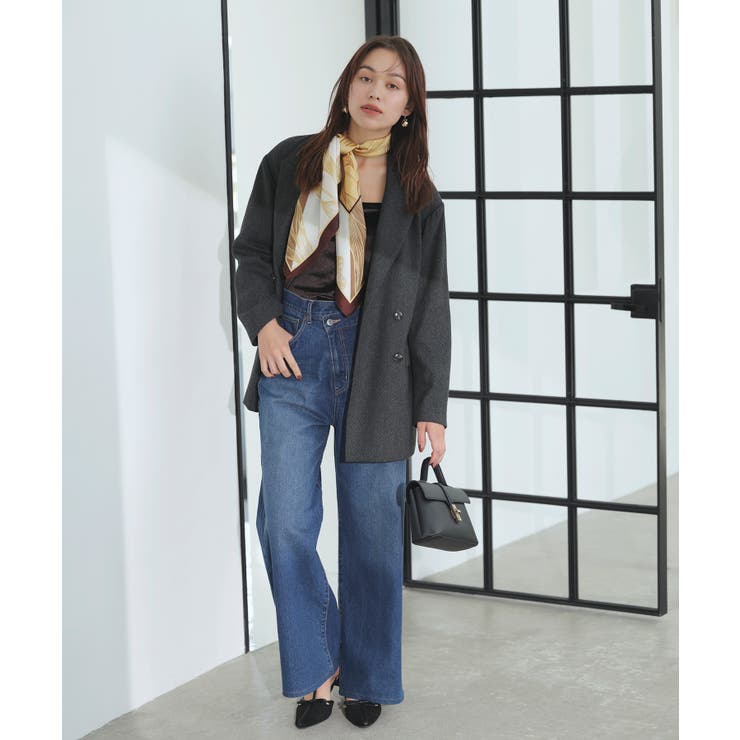 ヘリンボーンツイードベルテッドジャケット/セットアップ対応 | VIS  | 詳細画像2 