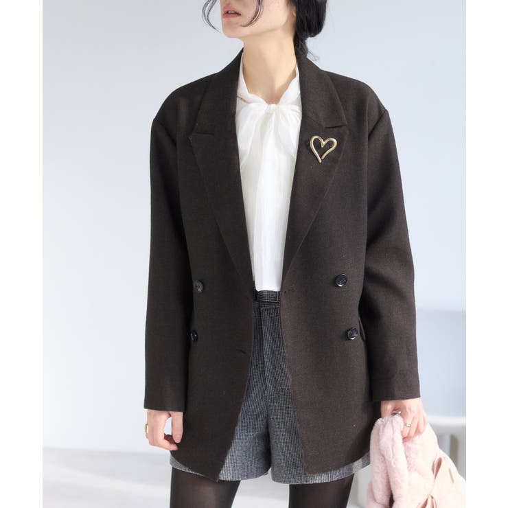 ヘリンボーンツイードベルテッドジャケット/セットアップ対応 | VIS  | 詳細画像20 