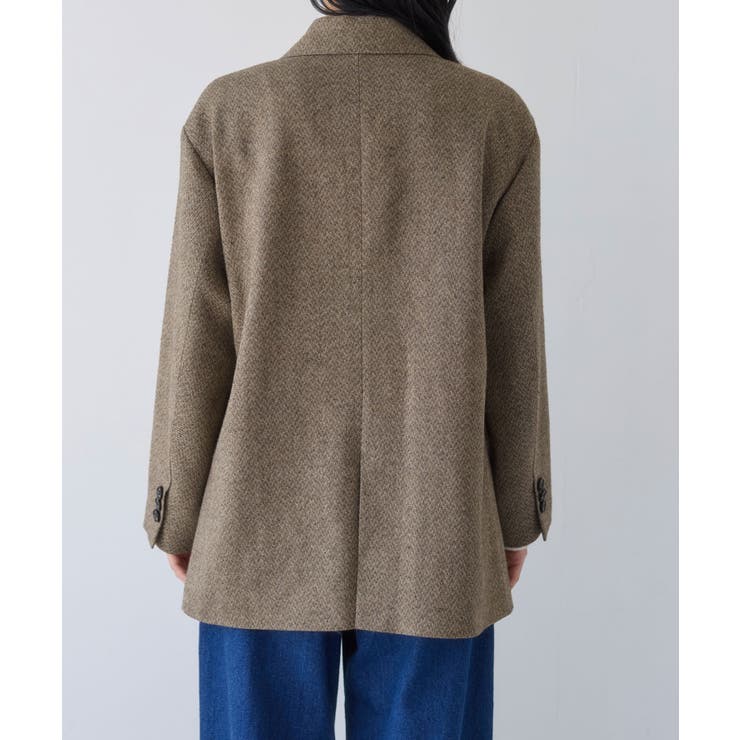 ヘリンボーンツイードベルテッドジャケット/セットアップ対応 | VIS  | 詳細画像24 