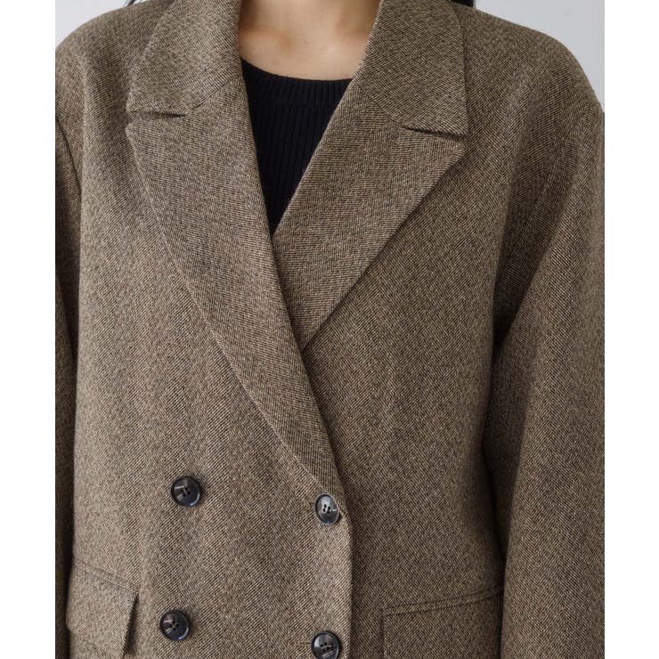 ヘリンボーンツイードベルテッドジャケット/セットアップ対応 | VIS  | 詳細画像25 