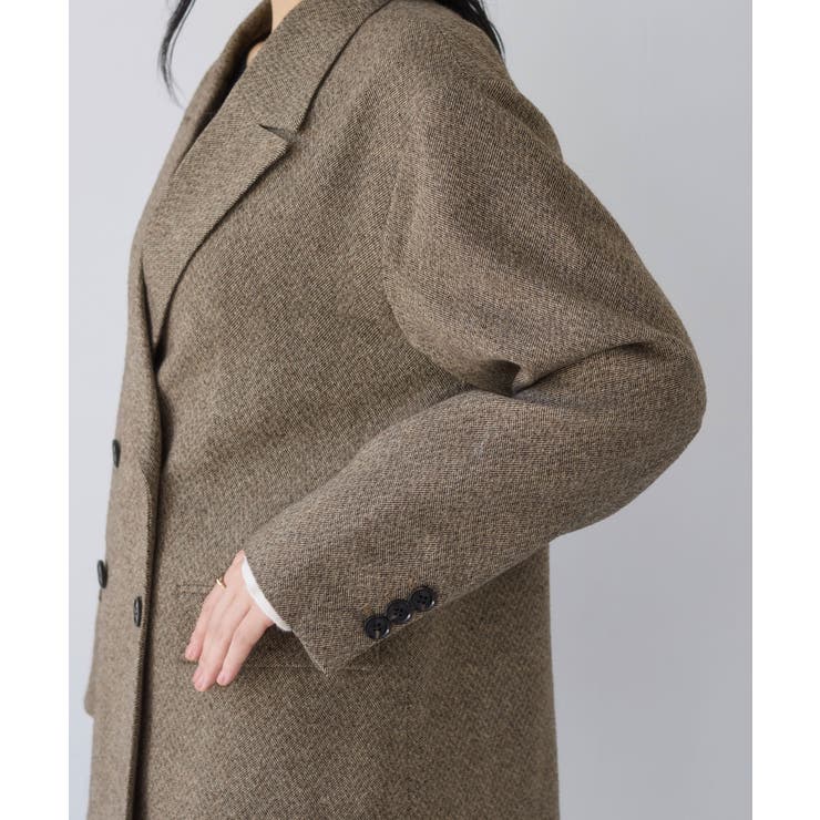 ヘリンボーンツイードベルテッドジャケット/セットアップ対応 | VIS  | 詳細画像26 