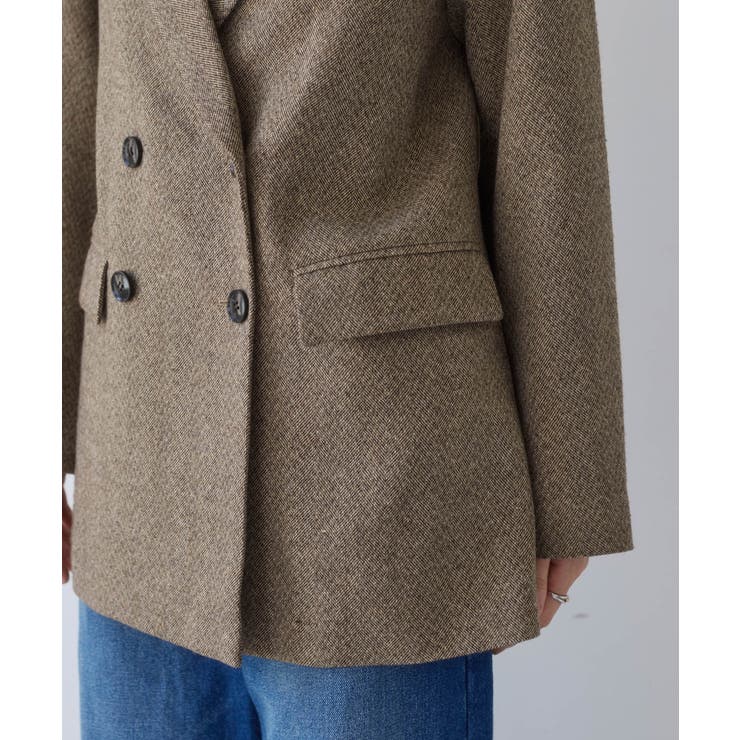 ヘリンボーンツイードベルテッドジャケット/セットアップ対応 | VIS  | 詳細画像28 