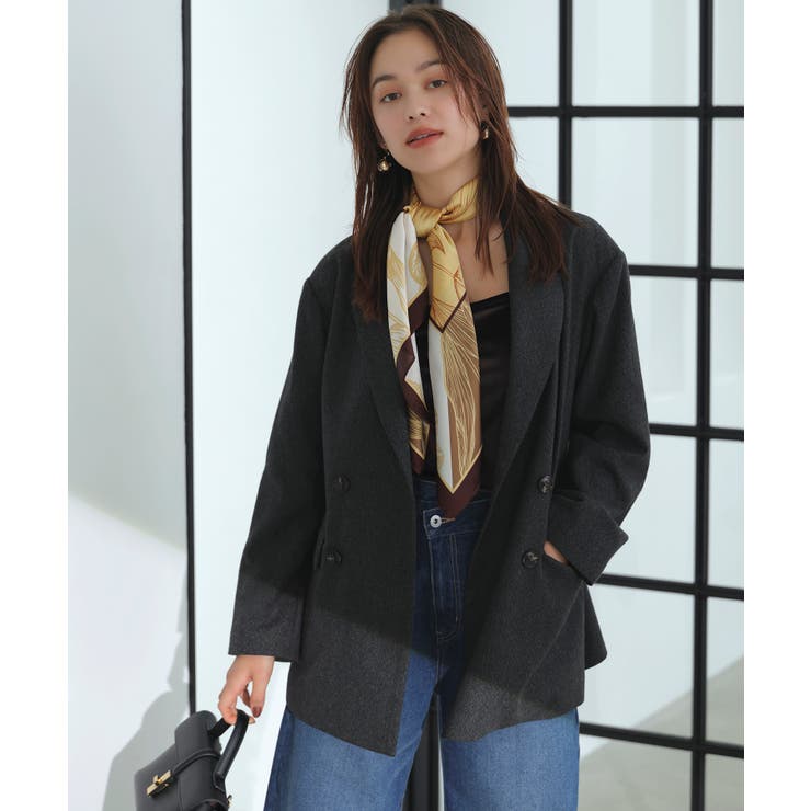 ヘリンボーンツイードベルテッドジャケット/セットアップ対応 | VIS  | 詳細画像5 