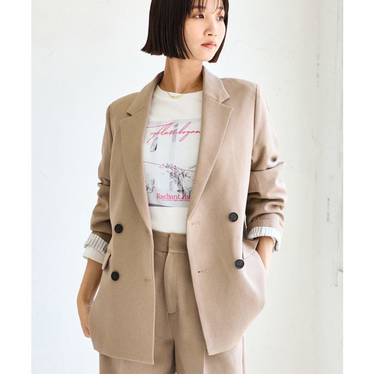 ウーリッシュダブルブレストテーラードジャケット | VIS  | 詳細画像19