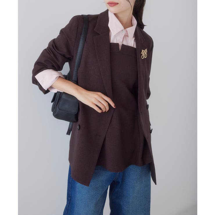 ウーリッシュダブルブレストテーラードジャケット | VIS  | 詳細画像3