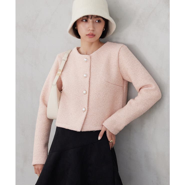 毛混カットツィードジャケット【WEB・アウトレット限定】[品番