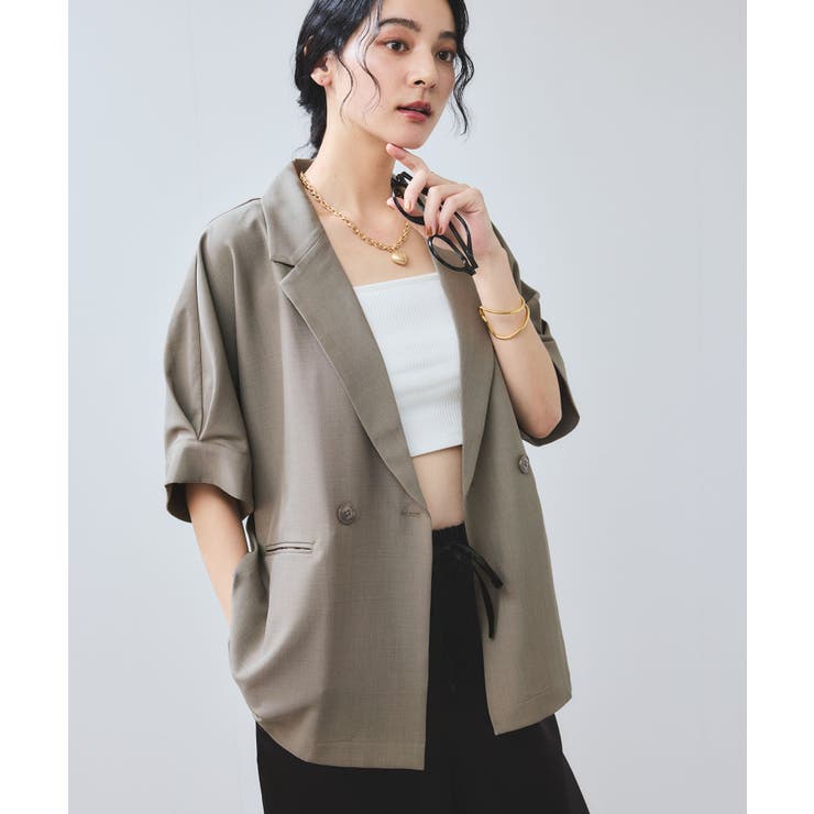 【WEB限定】タックスリーブテーラードジャケット | VIS  | 詳細画像1 