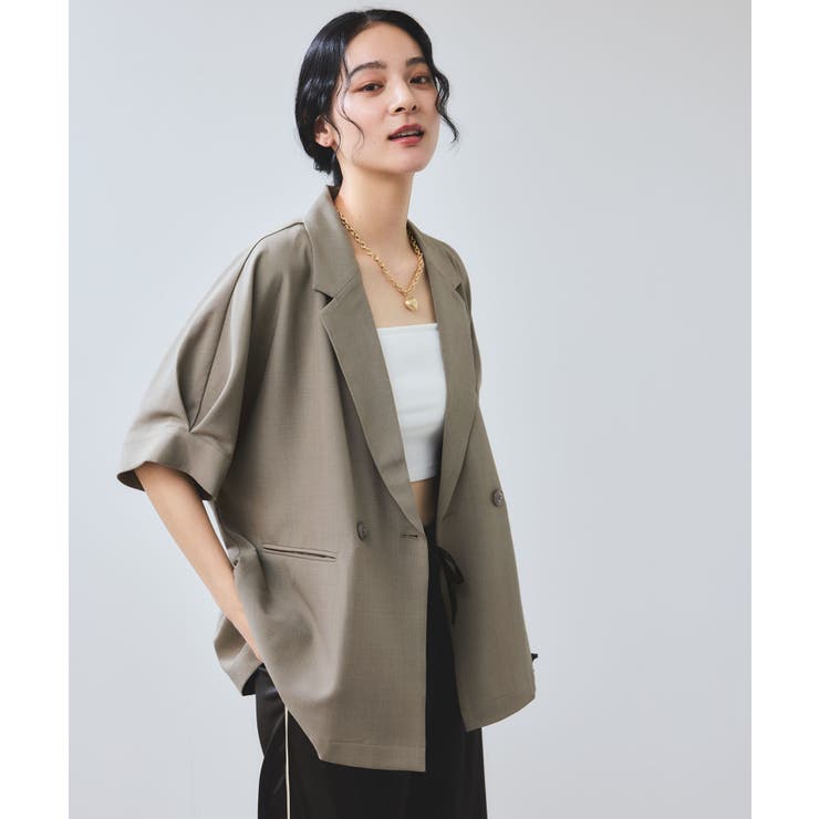 【WEB限定】タックスリーブテーラードジャケット | VIS  | 詳細画像10 