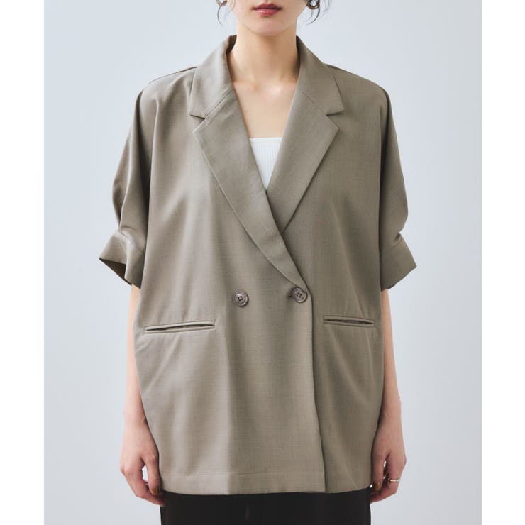 【WEB限定】タックスリーブテーラードジャケット | VIS  | 詳細画像11 