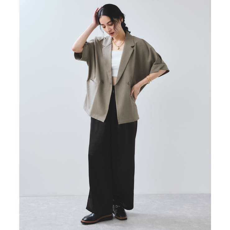 【WEB限定】タックスリーブテーラードジャケット | VIS  | 詳細画像6 