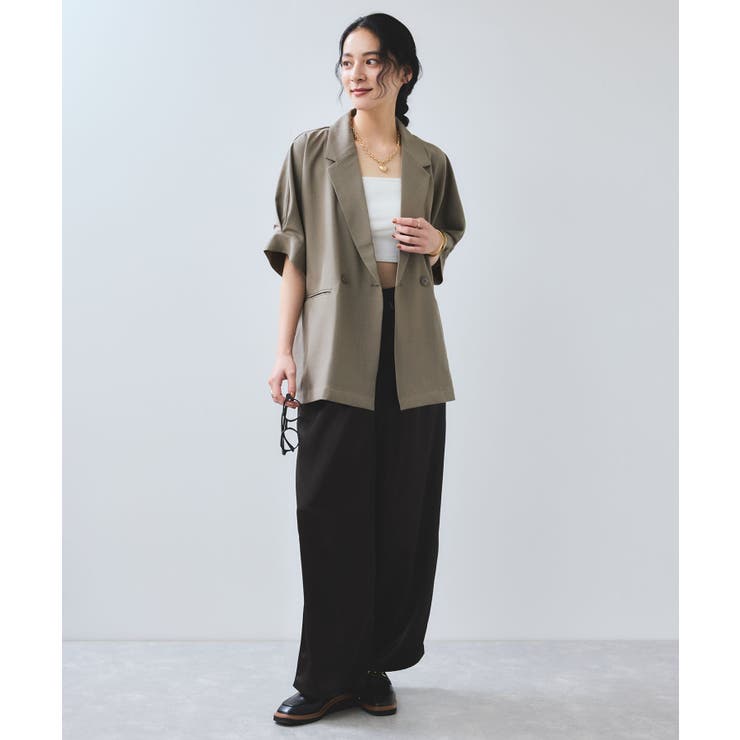 【WEB限定】タックスリーブテーラードジャケット | VIS  | 詳細画像7 