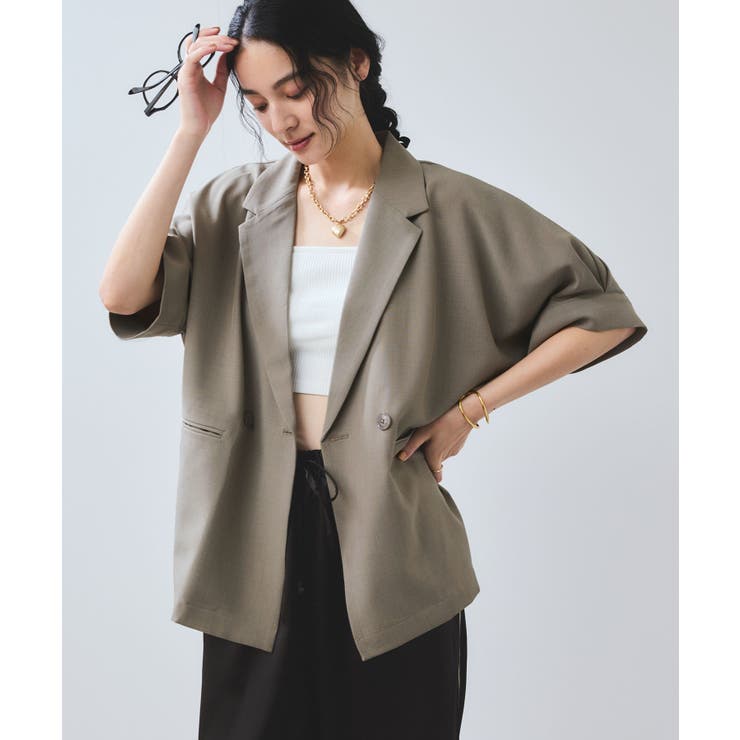 【WEB限定】タックスリーブテーラードジャケット | VIS  | 詳細画像8 