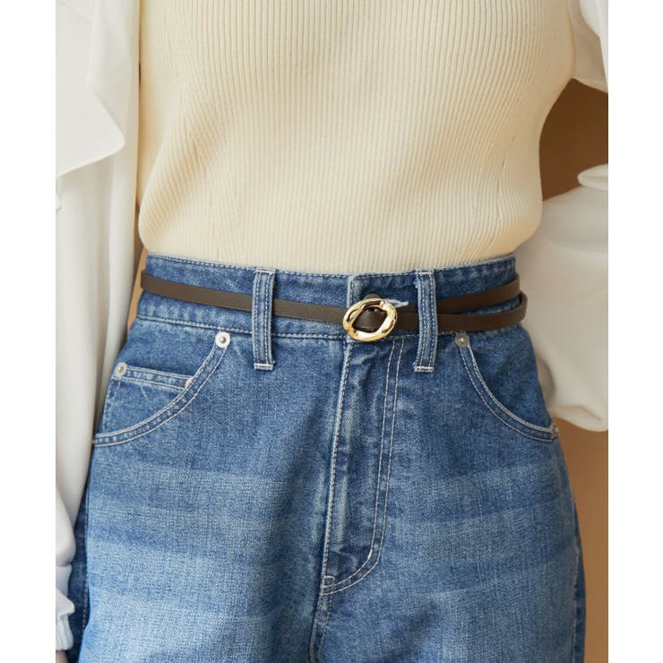 10mm巾変形メタルバックルピンレスベルト | VIS  | 詳細画像7 