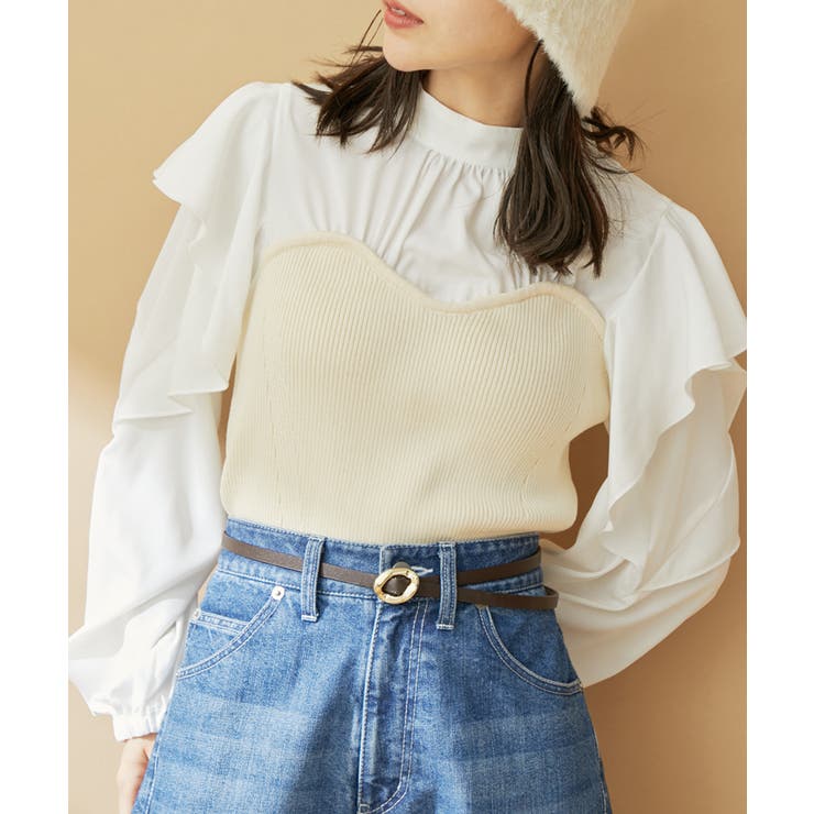 10mm巾変形メタルバックルピンレスベルト | VIS  | 詳細画像9 