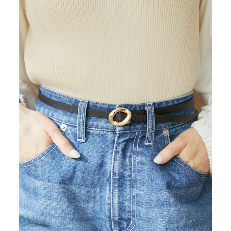 ブラック(01) | 10mm巾変形メタルバックルピンレスベルト | VIS 