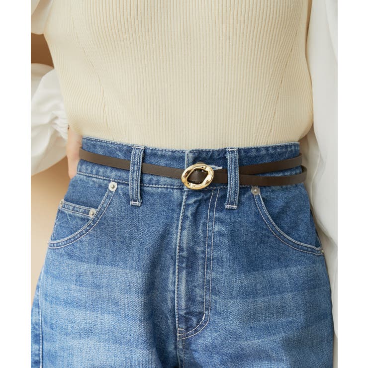 ブラウン(20) | 10mm巾変形メタルバックルピンレスベルト | VIS 