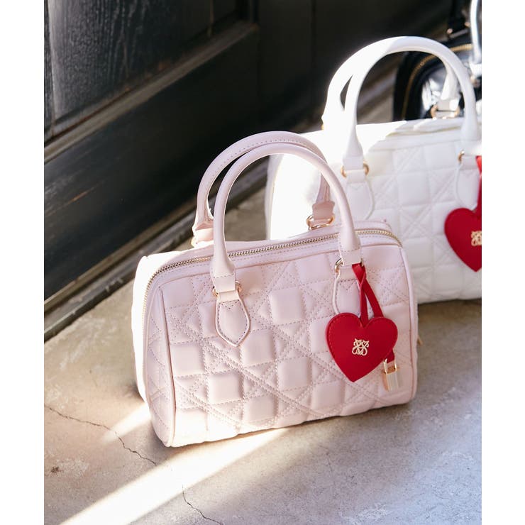 追加】【2WAY】ハートチャームつきボストンバッグ[品番：VISW0047906