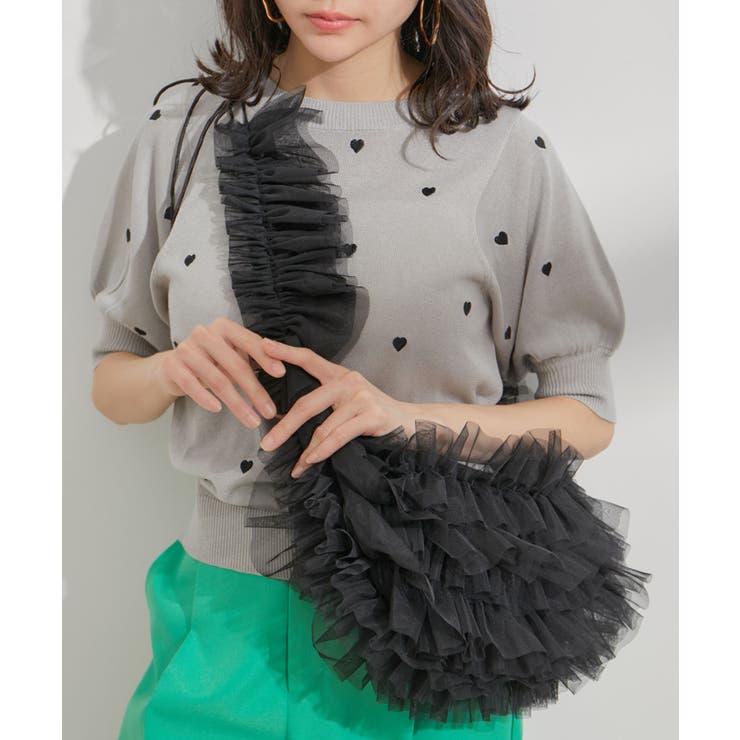 【ご好評につき追加生産】チュールフリルショルダーバッグ【3WAY】 | VIS  | 詳細画像10 