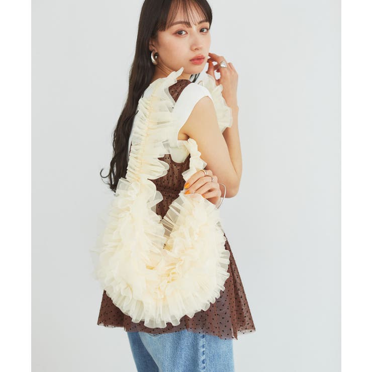 【ご好評につき追加生産】チュールフリルショルダーバッグ【3WAY】 | VIS  | 詳細画像27 