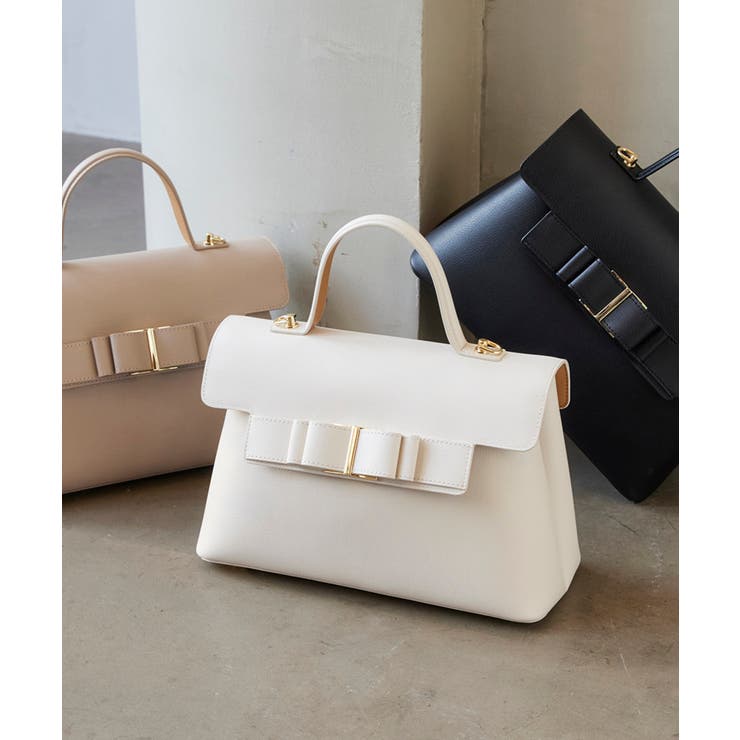 オフホワイト(15) | リボンベルトワンハンドルバッグ/軽量・2WAY | VIS 