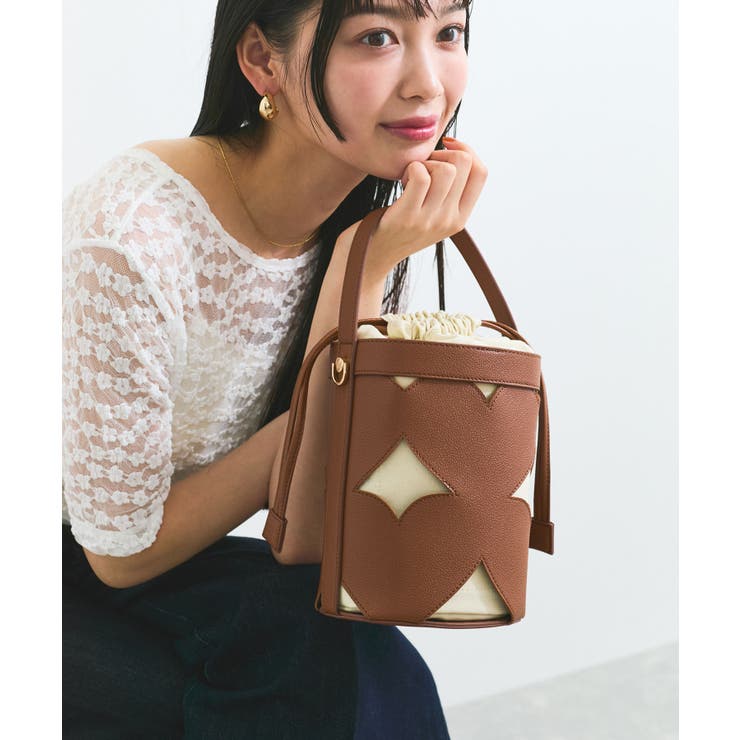 本革 ハンドバッグ 2way ベルトデザイン ゴールド金具 ブラウン 1390