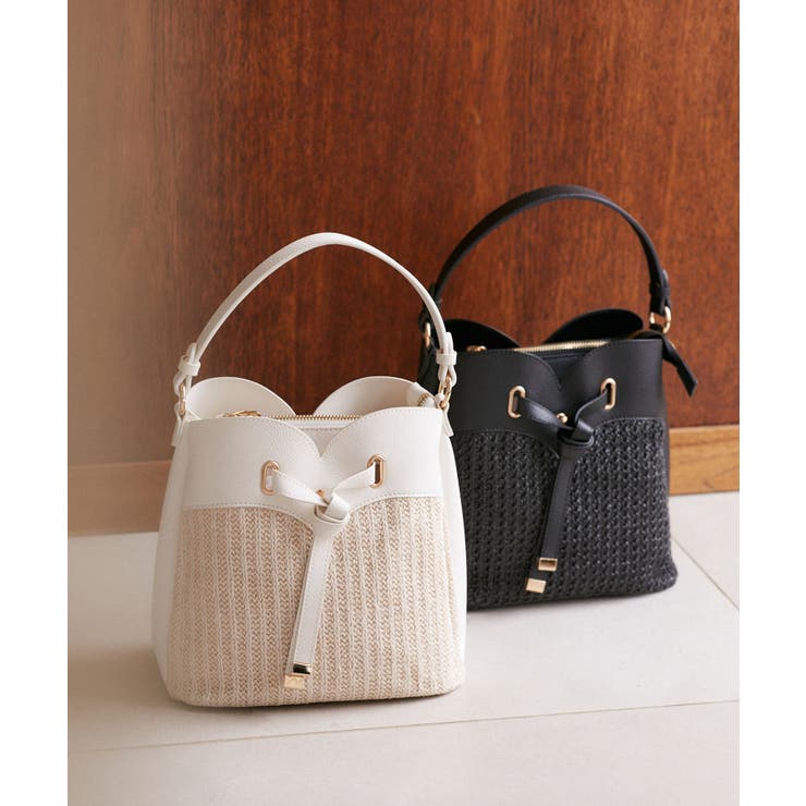 ✯ 新品　未使用　VIS 【2WAY】ハートカットカゴバッグ ホワイト ✯ ✯ 新品 未使用 VIS 【2WAY】ハートカットカゴバッグ ホワイト