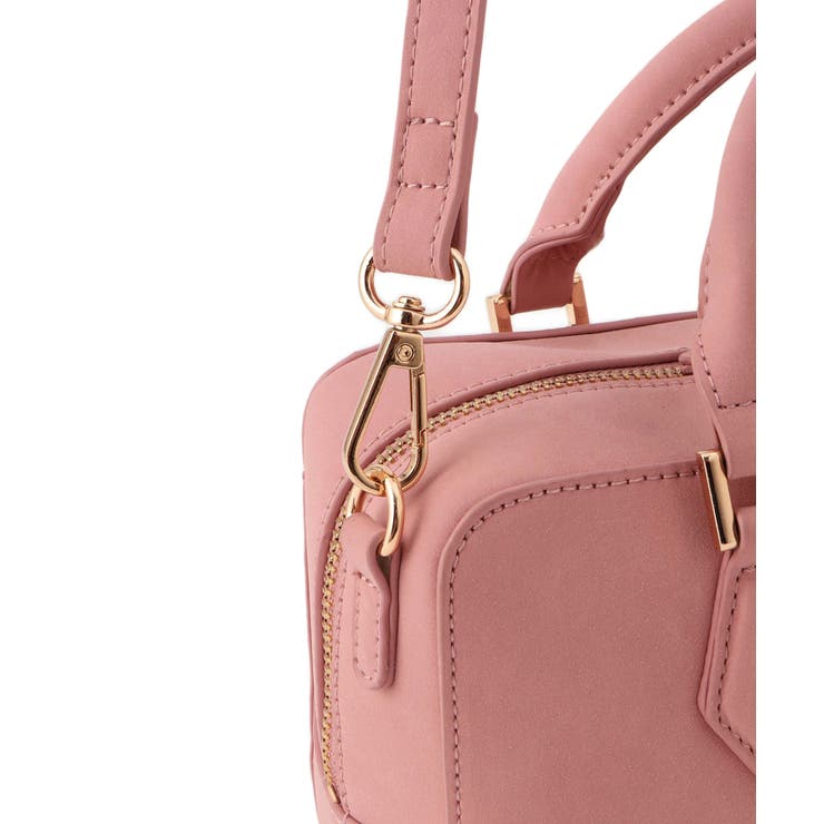 ◎y2k◎ COACH キャンバス スエード ミニボストンバッグ ピンク 未使用級 コーチ ハンドバッグ ミニボストン シグネチャー