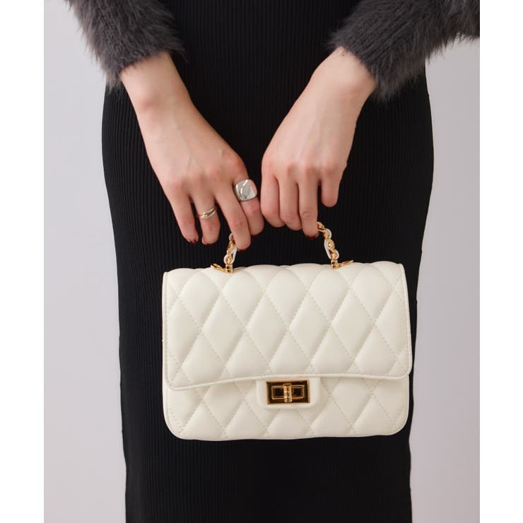 チェーンハンドルキルティングショルダーバッグ/2WAY・一部WEB限定カラー | VIS  | 詳細画像8 