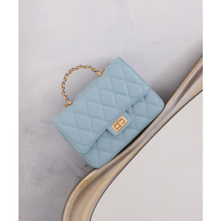 サックス(48) | チェーンハンドルキルティングショルダーバッグ/2WAY・一部WEB限定カラー | VIS 